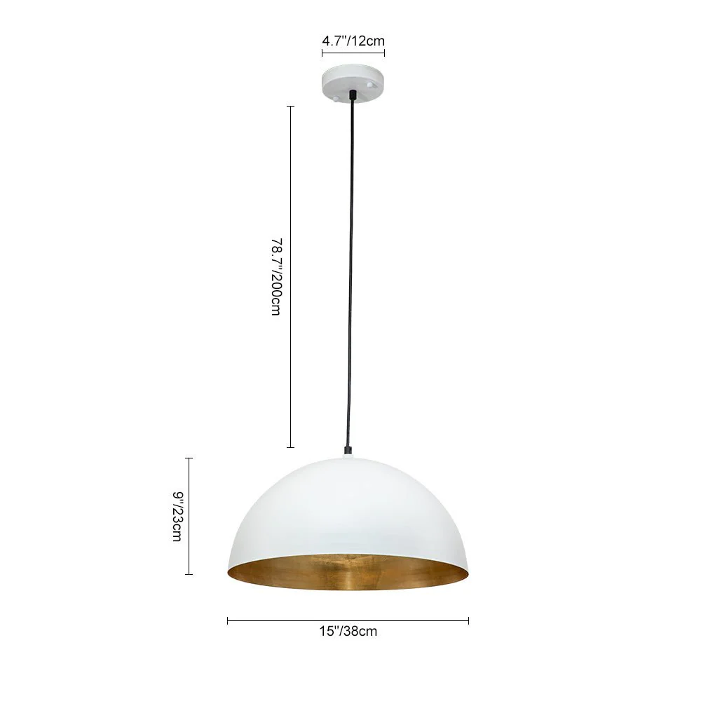 Oversized Metal Dome Pendant Light - Image 33