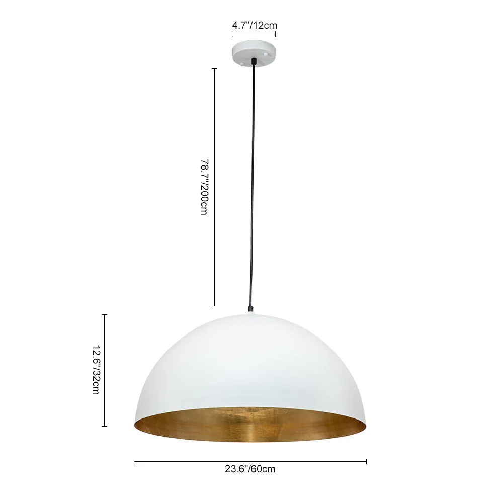 Oversized Metal Dome Pendant Light - Image 34