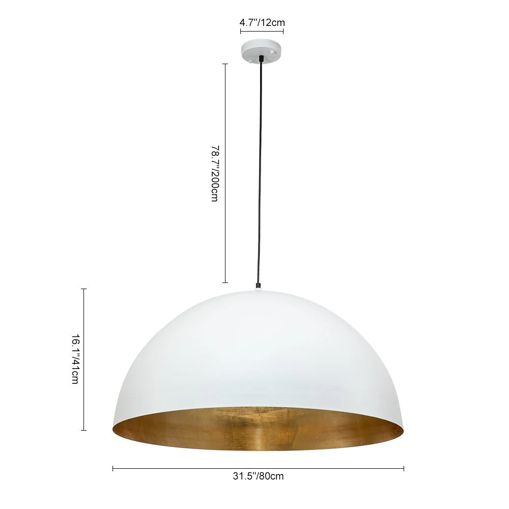 Oversized Metal Dome Pendant Light - Image 35