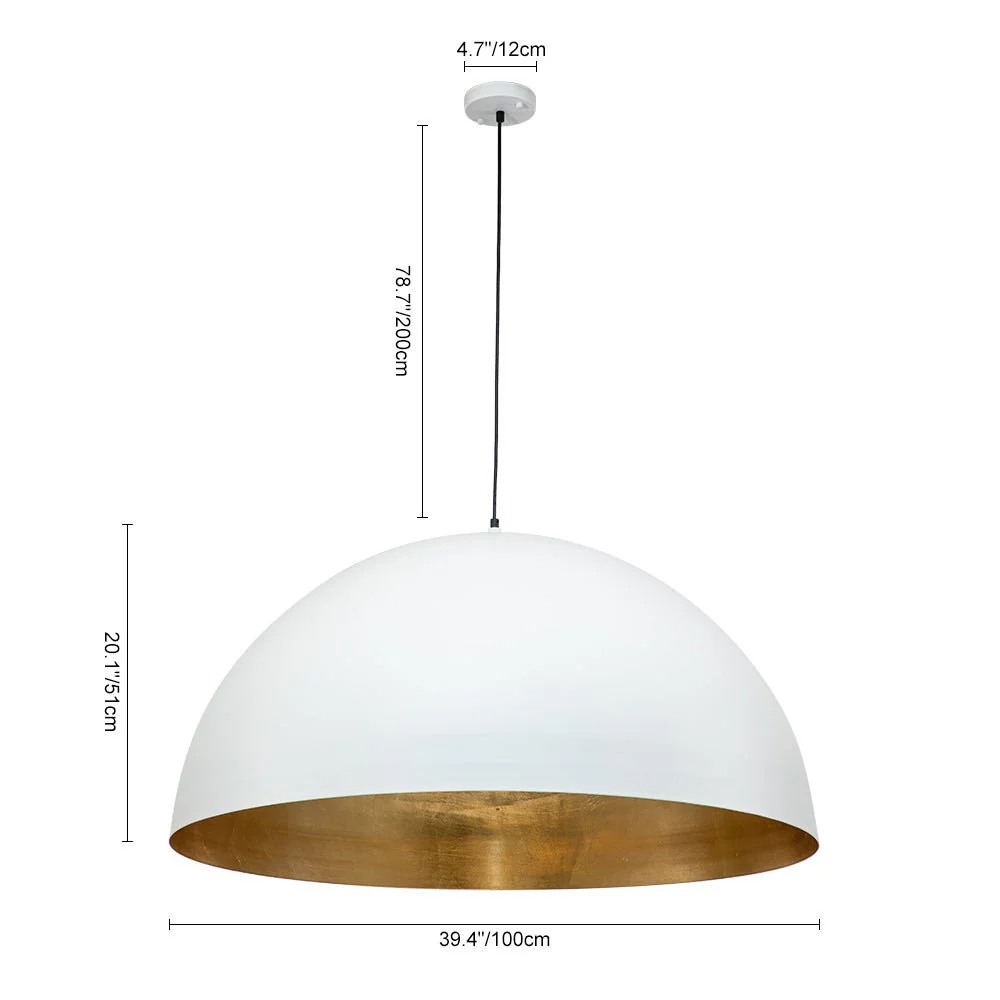 Oversized Metal Dome Pendant Light - Image 36