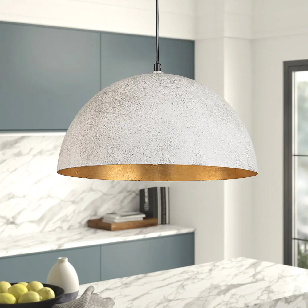 Oversized Metal Dome Pendant Light - Image 4