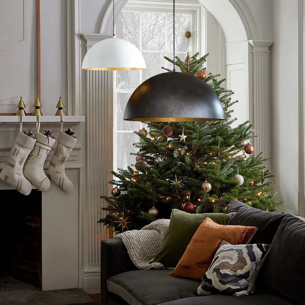 Oversized Metal Dome Pendant Light - Image 5