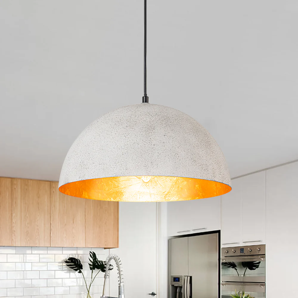 Oversized Metal Dome Pendant Light - Image 9