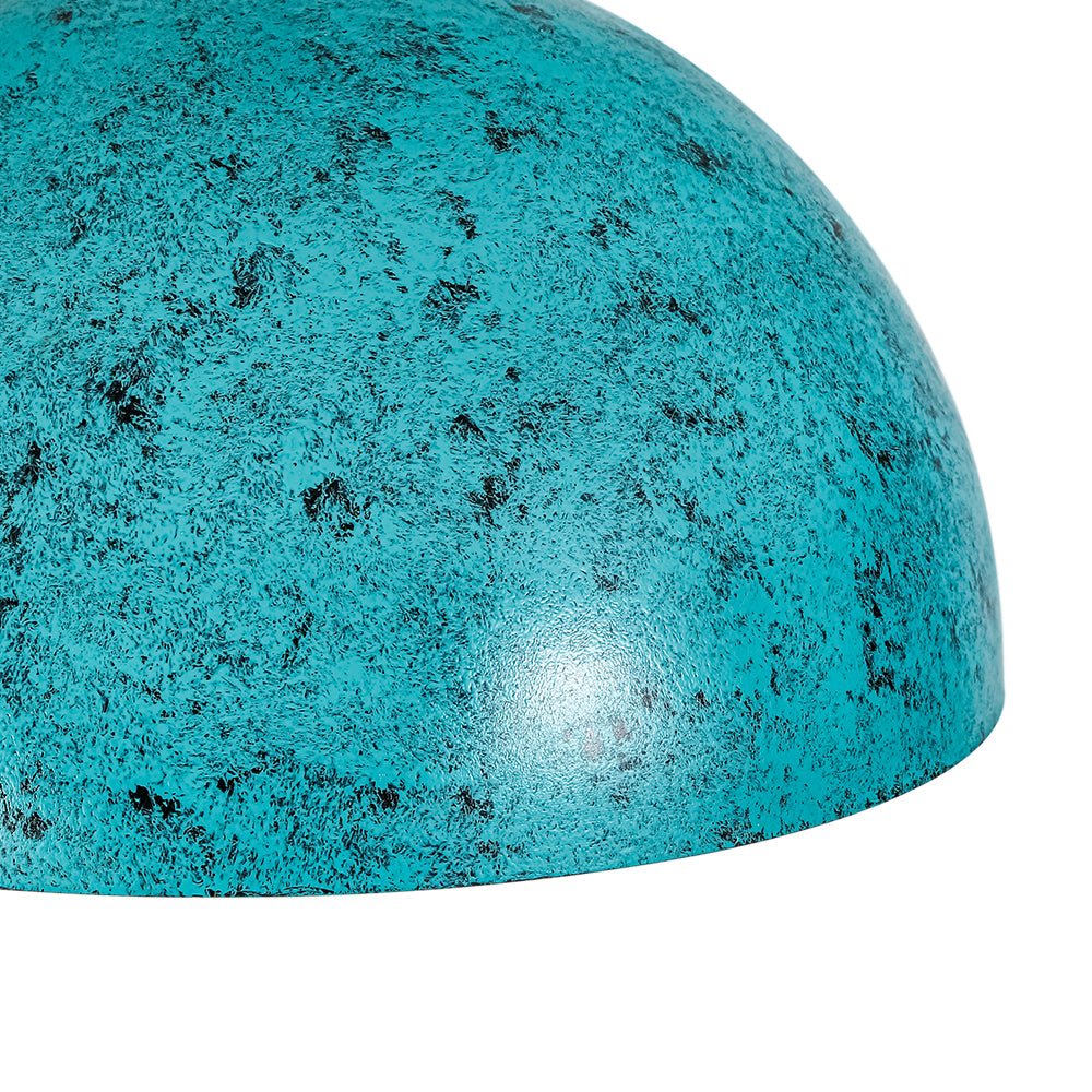 Oxidized Copper Verdigris Turquoise Oversized Dome Pendant - Image 13