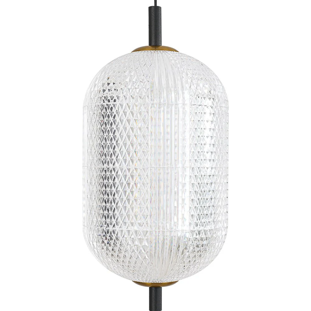 Prismatic Glass Dimmable LED 3-Light Cluster Round Pendant - Image 14