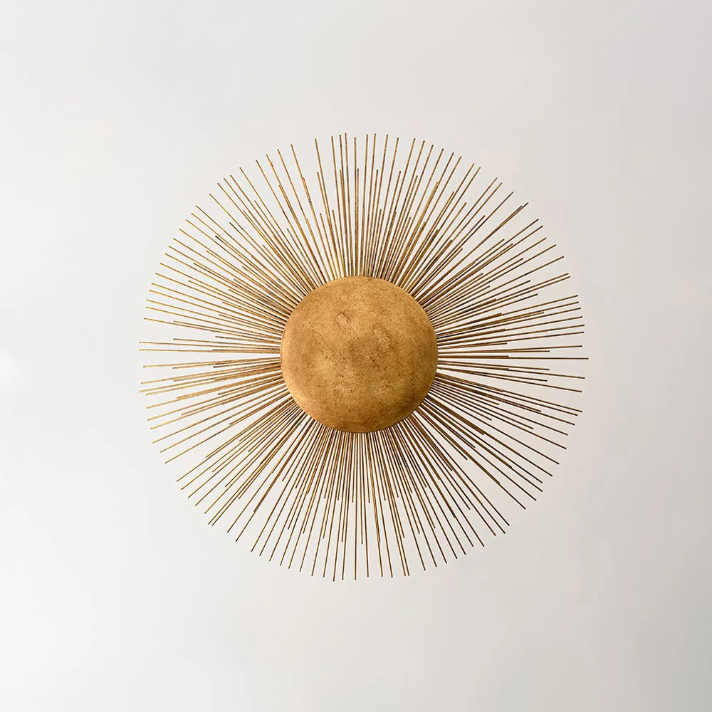 Radiant Luxe Antique Gild Gold Foiled Oversized Sunburst Chandelier - Image 11