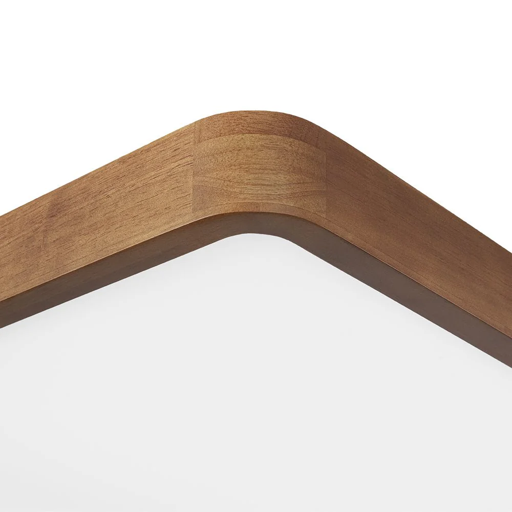 Rectangle Walnut Dimmable LED Flush Mount Ceiling Light - Image 14