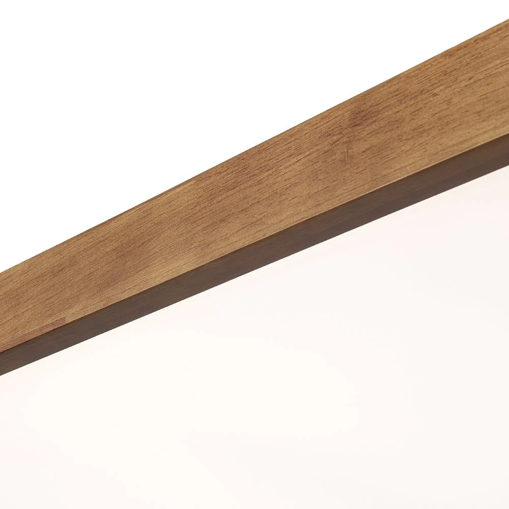 Rectangle Walnut Dimmable LED Flush Mount Ceiling Light - Image 15