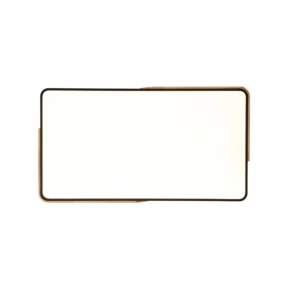 Rectangle Wood Dimmable LED Flush Mount Ceiling Light - Image 14