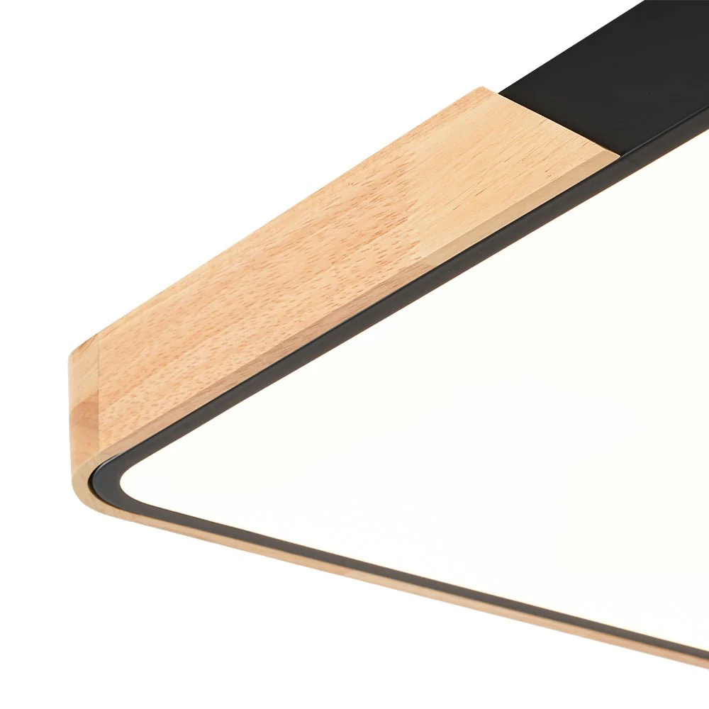 Rectangle Wood Dimmable LED Flush Mount Ceiling Light - Image 16