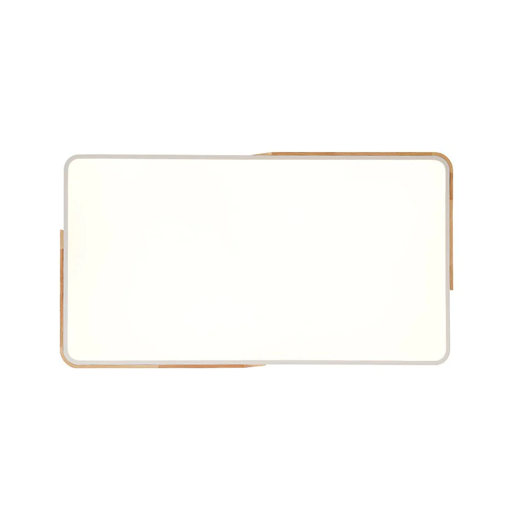 Rectangle Wood Dimmable LED Flush Mount Ceiling Light - Image 25