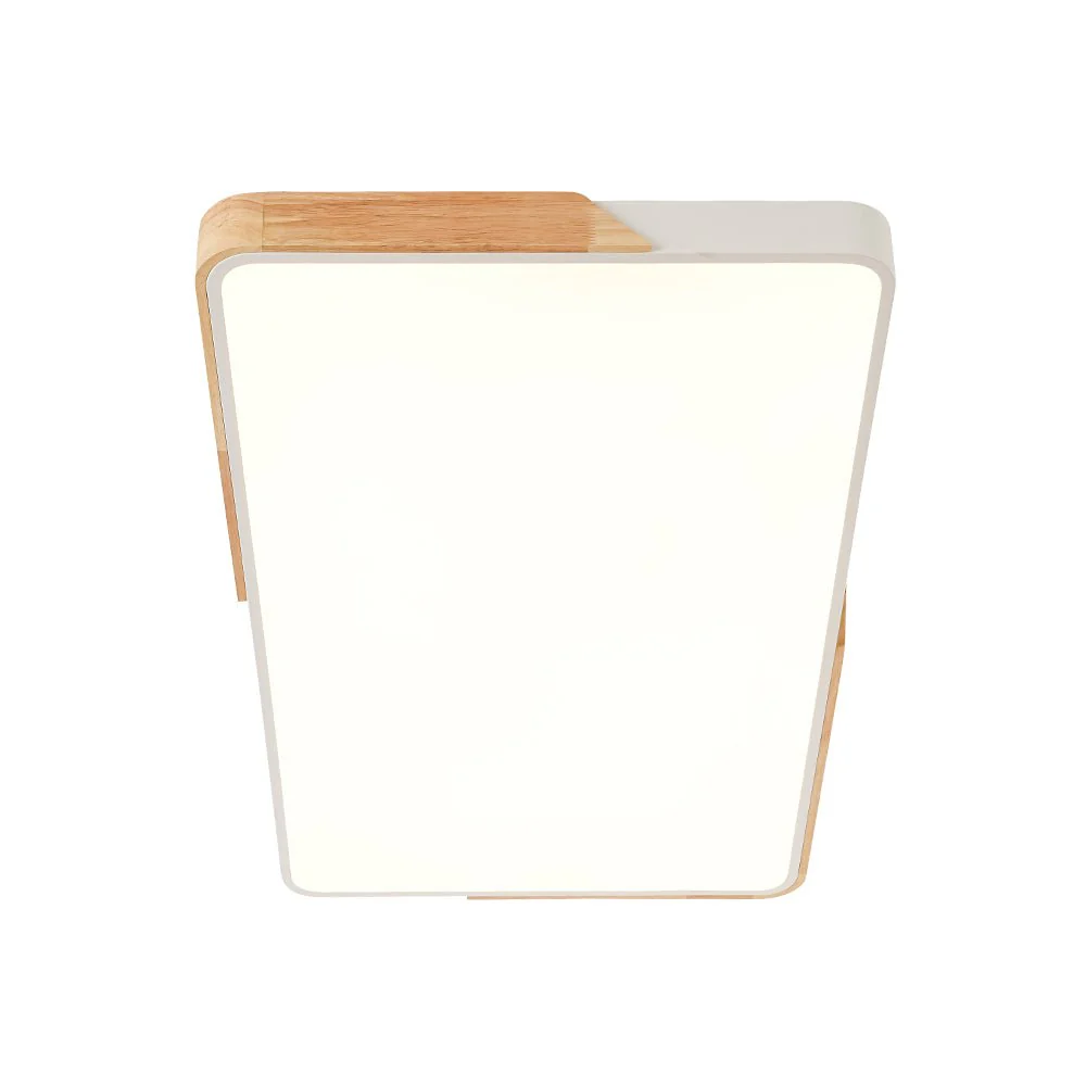 Rectangle Wood Dimmable LED Flush Mount Ceiling Light - Image 26