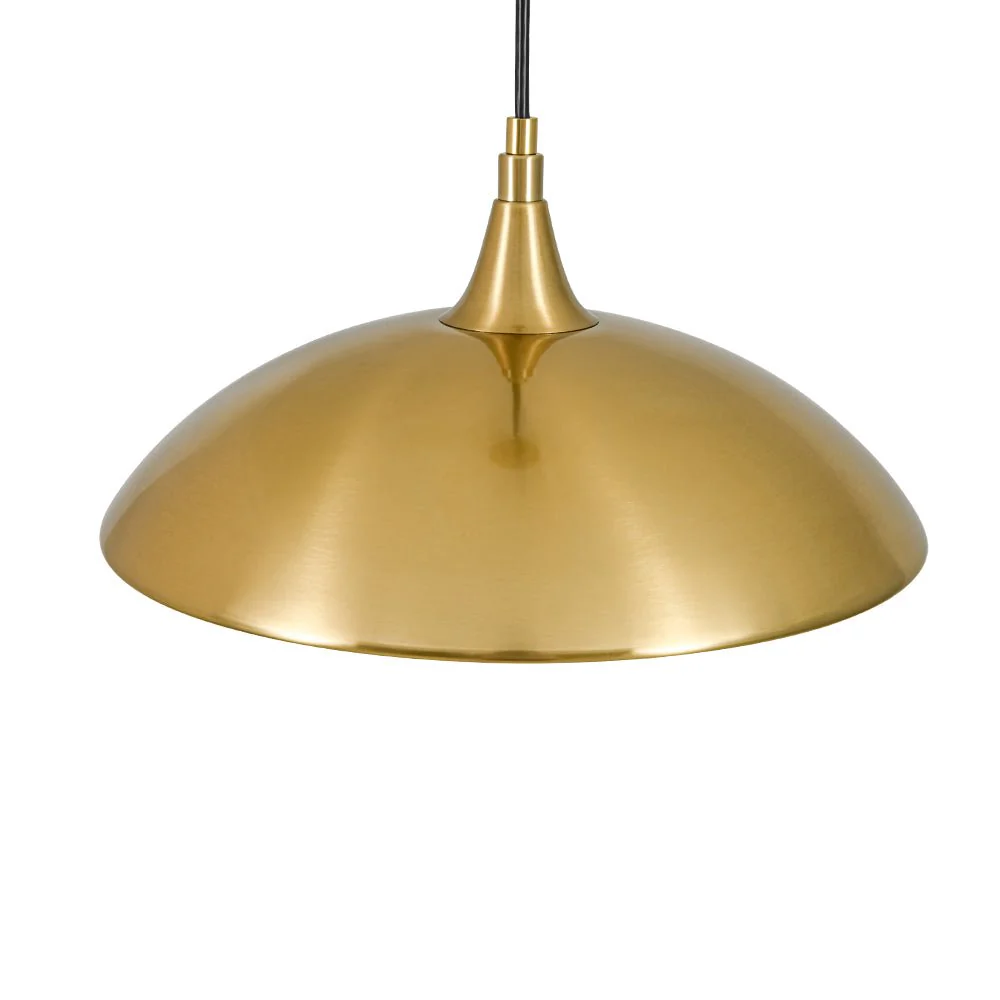 Retro 1-Light Brass Iron Flat Dome Kitchen Pendant - Image 10