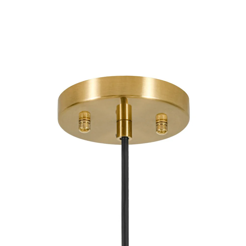 Retro 1-Light Brass Iron Flat Dome Kitchen Pendant - Image 14
