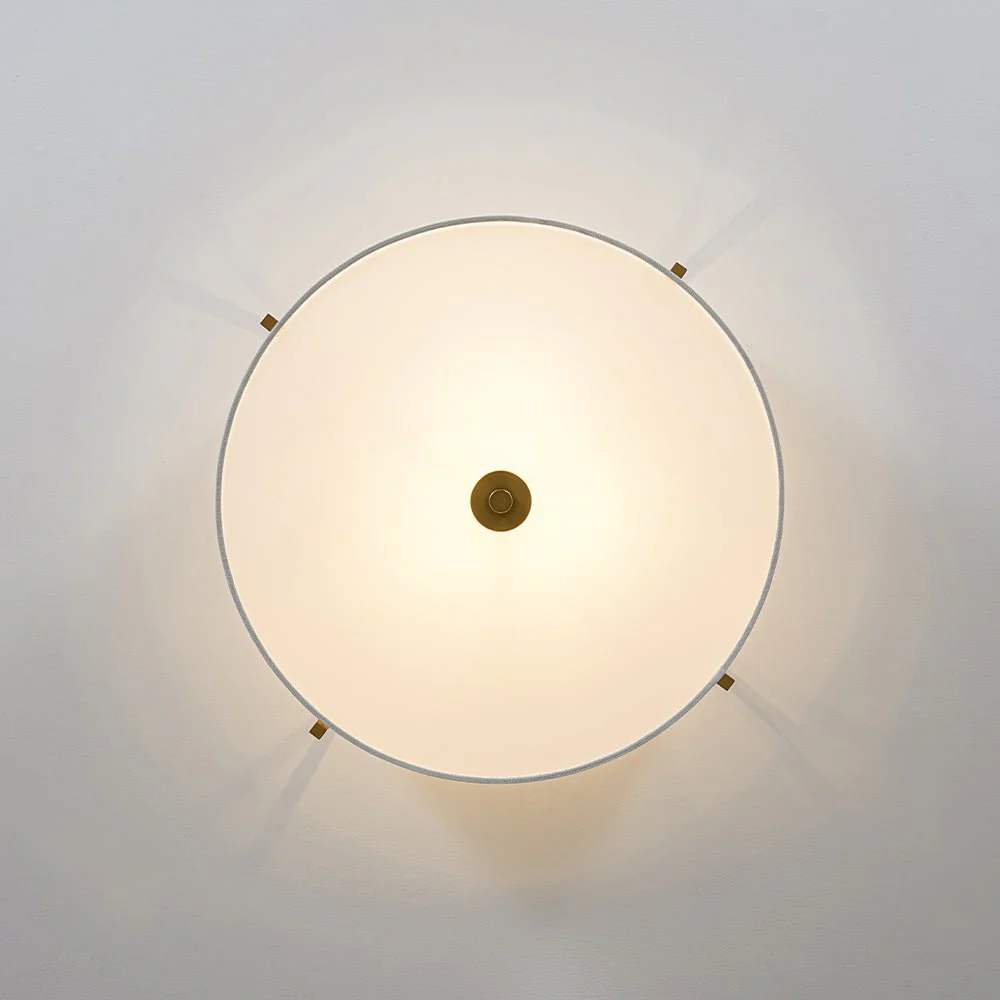 Retro Wide Drum Round Linen Cage Semi Flush Mount - Image 12