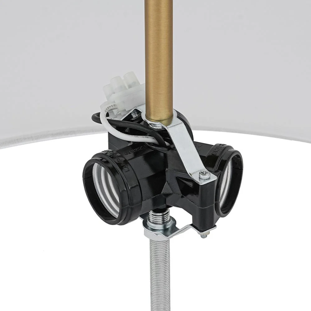 Retro Wide Drum Round Linen Cage Semi Flush Mount - Image 16