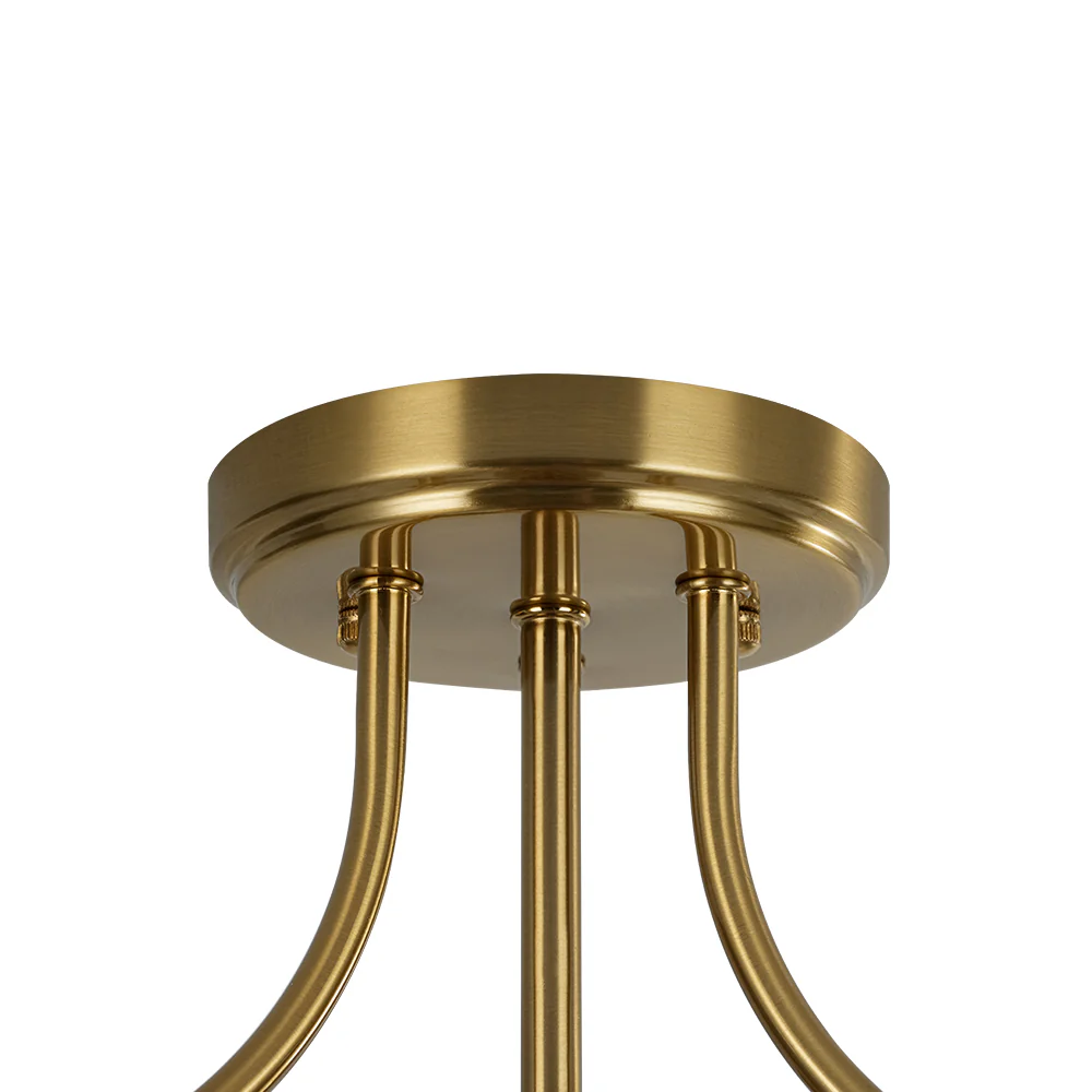 Round Drum Hammered Glass Semi Flush Mount - Image 21
