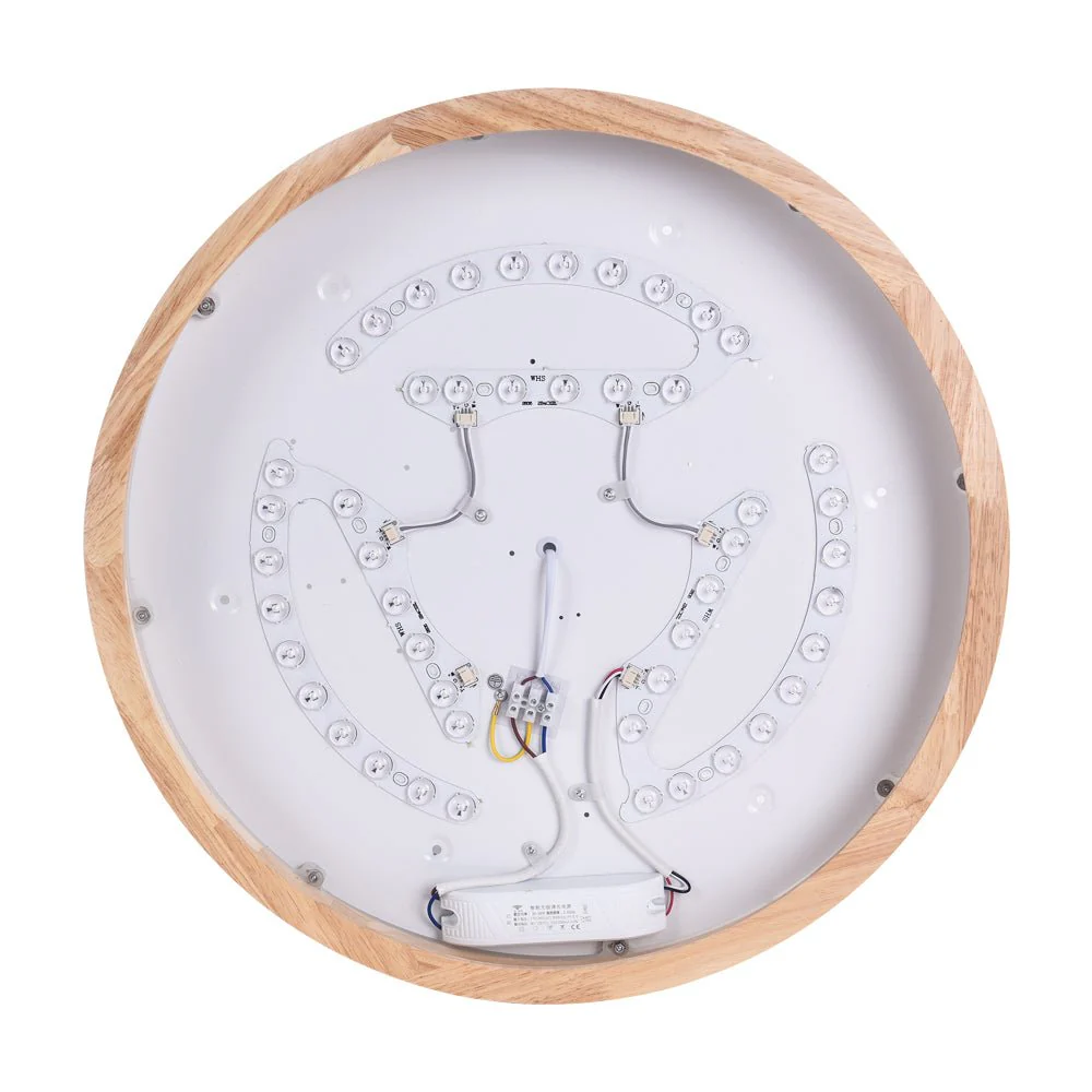 Round LED Wood Flush Mount Light - Image 13
