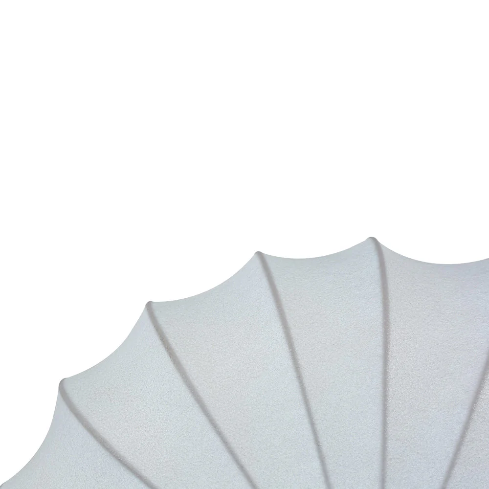 Round White Silk Scalloped Cage Ceiling Light - Image 16
