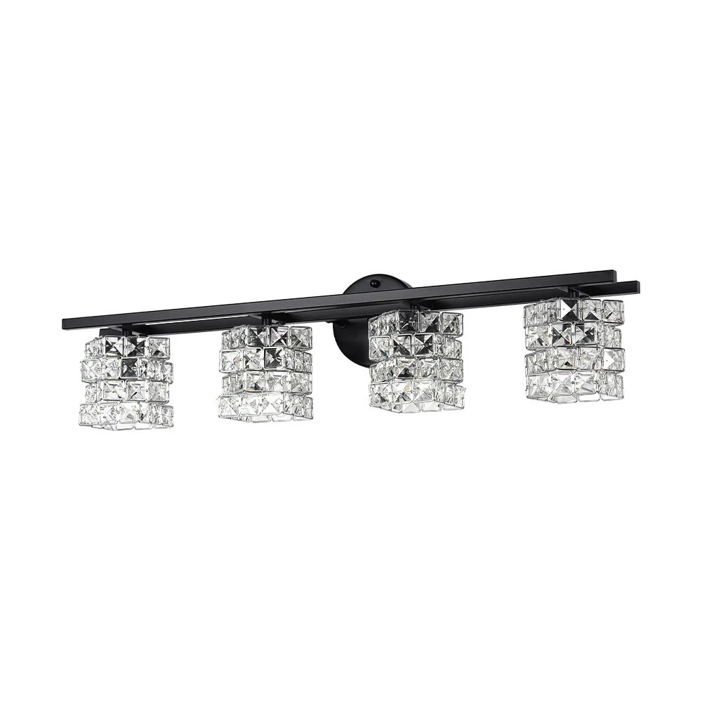 Rubik Cube Style Faceted Crystal Shade Vanity Wall Sconce - Image 13