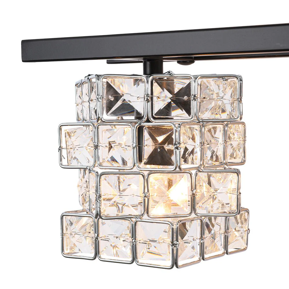 Rubik Cube Style Faceted Crystal Shade Vanity Wall Sconce - Image 27