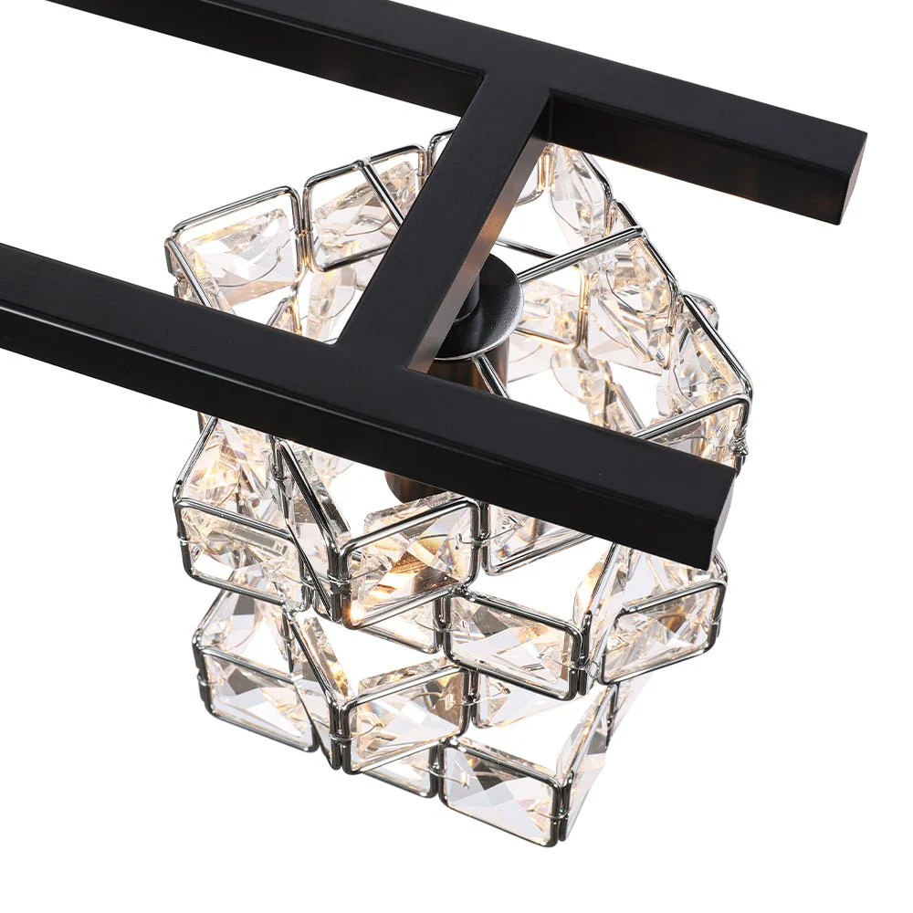 Rubik Cube Style Faceted Crystal Shade Vanity Wall Sconce - Image 28