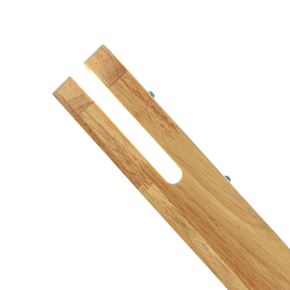 Rustic Dimmable LED Wood Square Flush Mount Light - Image 10