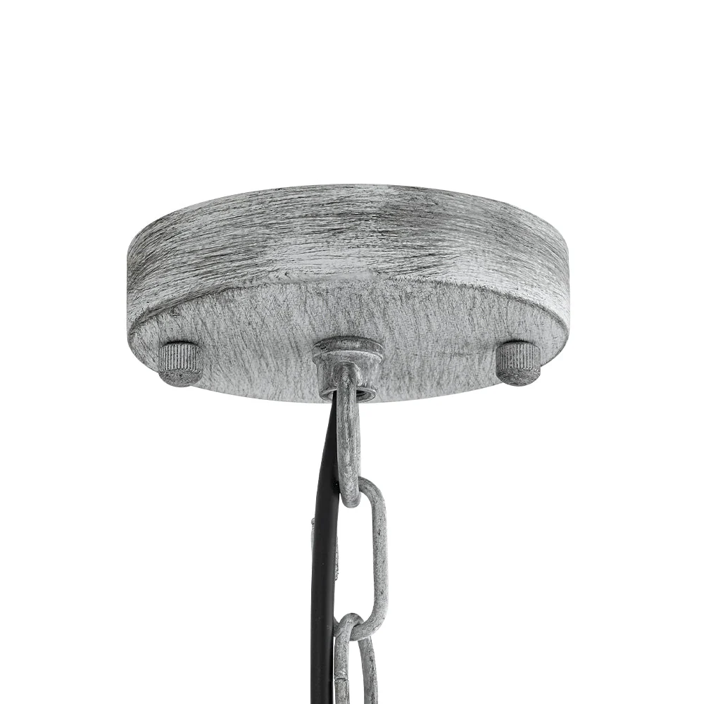 Rustic Hemp Rope Distressed White Glass Globe Pendant Light - Image 13