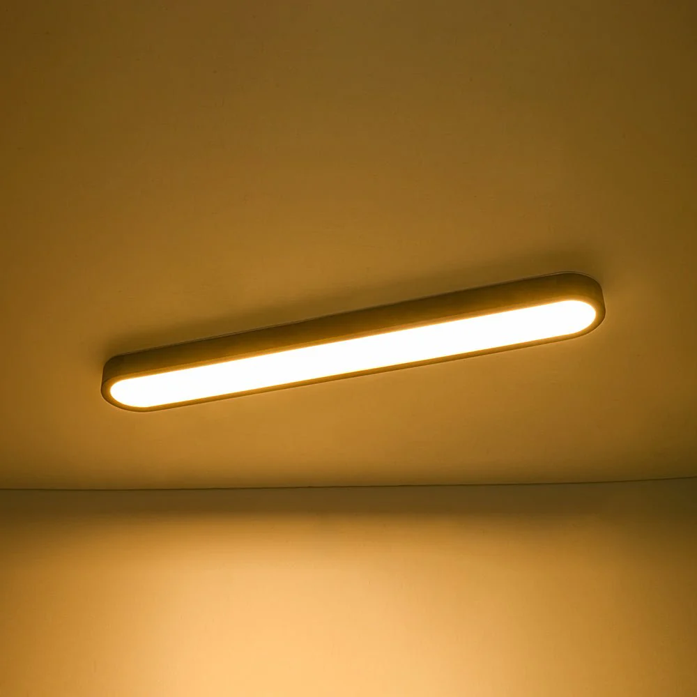 Rustic Walnut Wood Oval Dimmable LED Flush Mount Light - Image 14