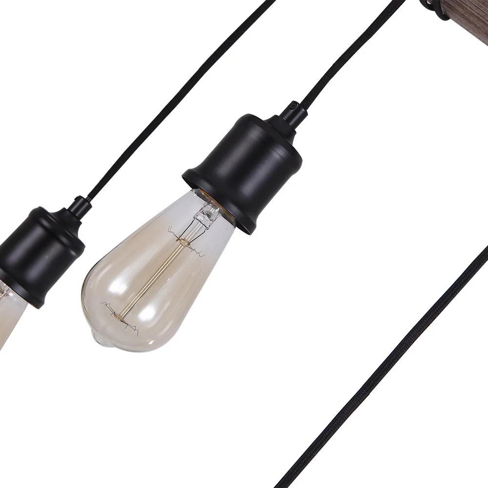 Rustic Wooden Wide Linear Chandelier - Image 7
