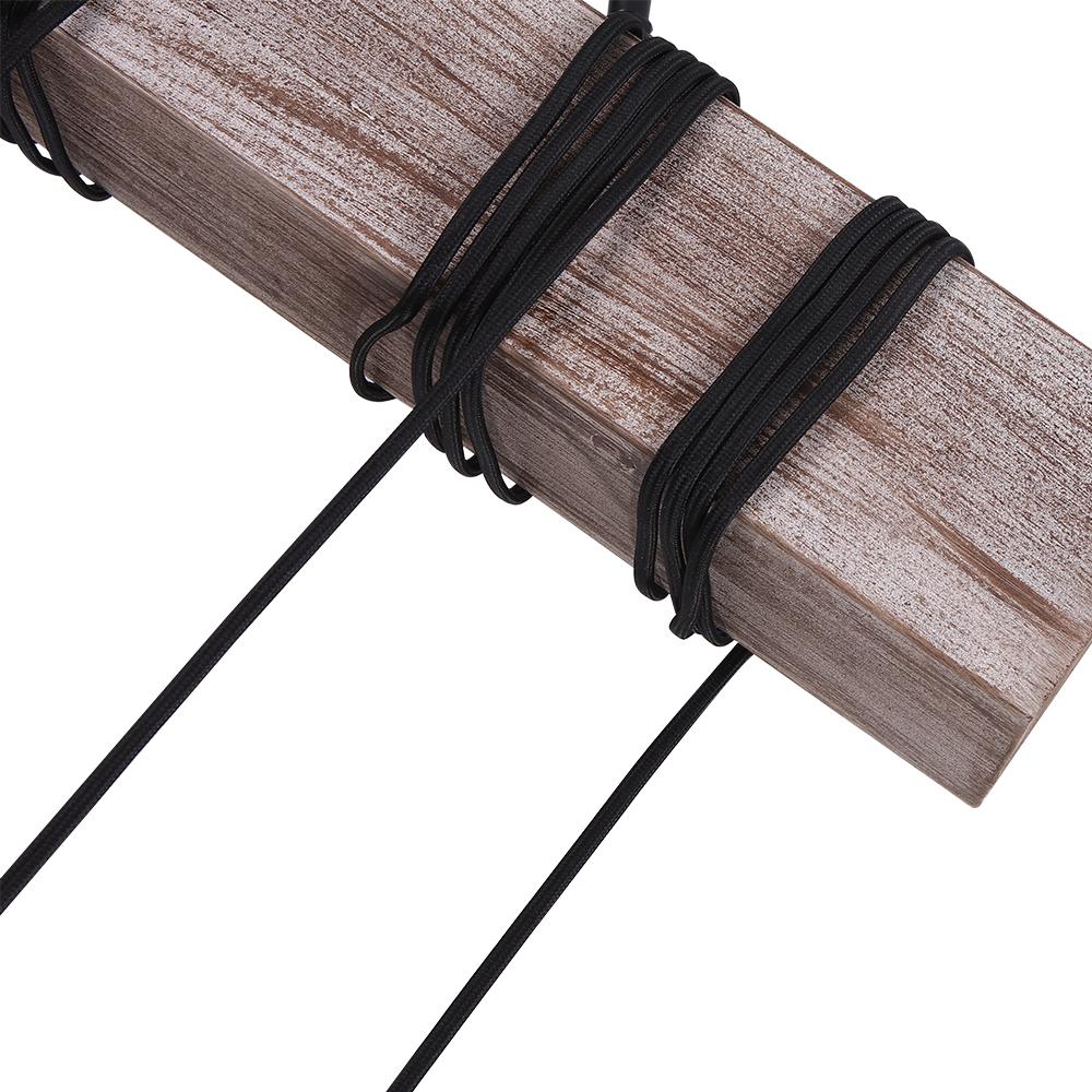 Rustic Wooden Wide Linear Chandelier - Image 8