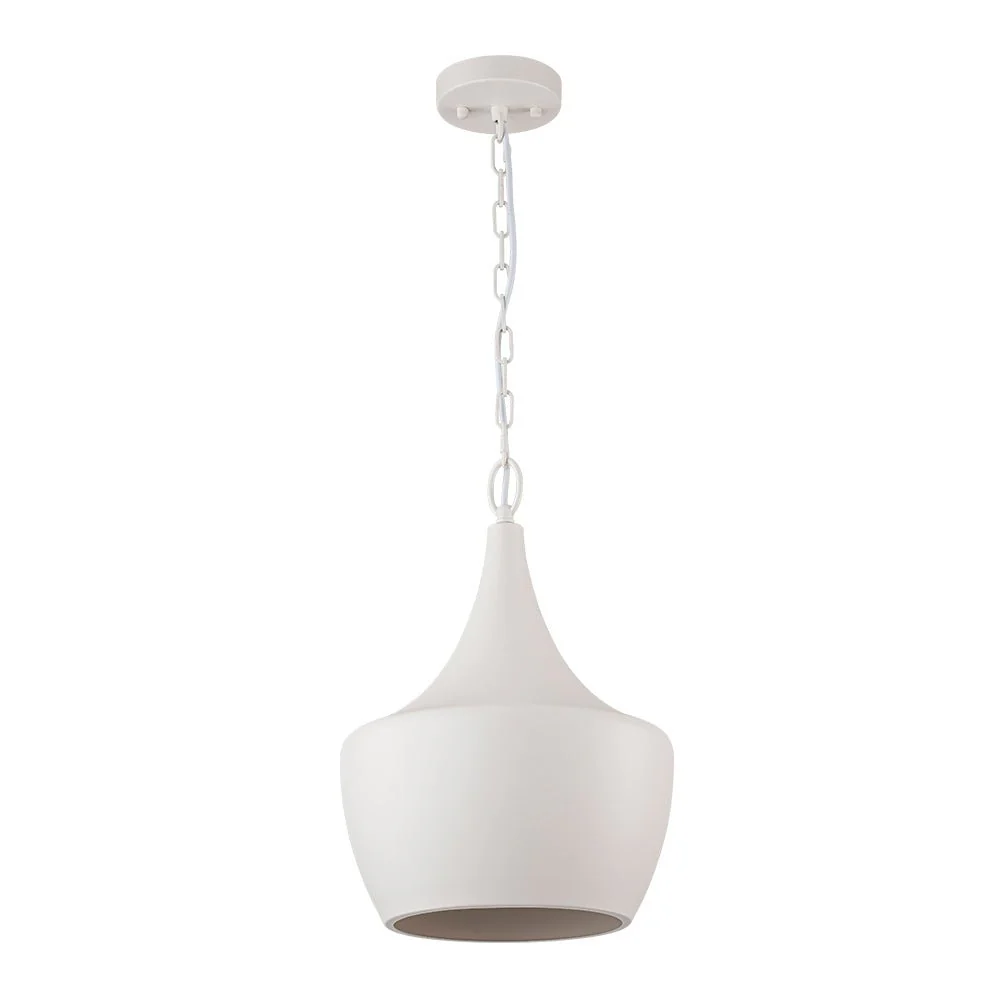 Scandinavian 1-Light Geometric White Kitchen Pendant Light - Image 11