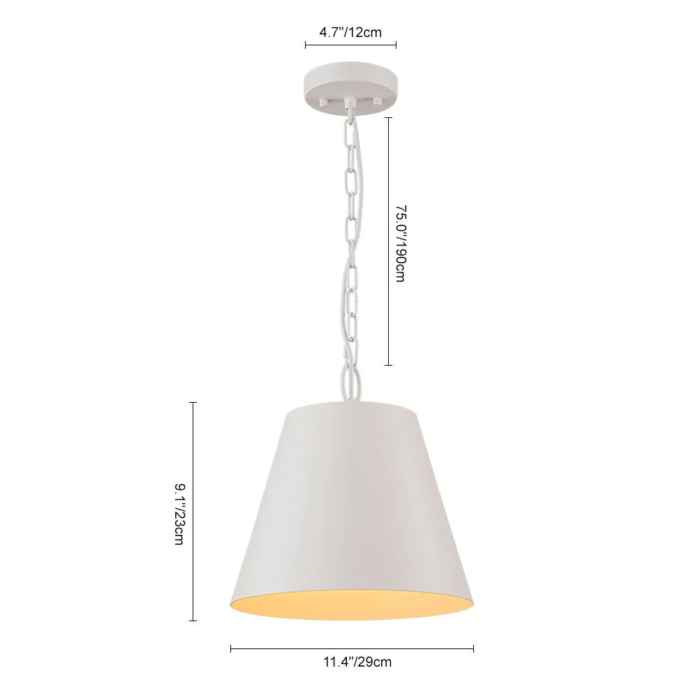 Scandinavian 1-Light Geometric White Kitchen Pendant Light - Image 13