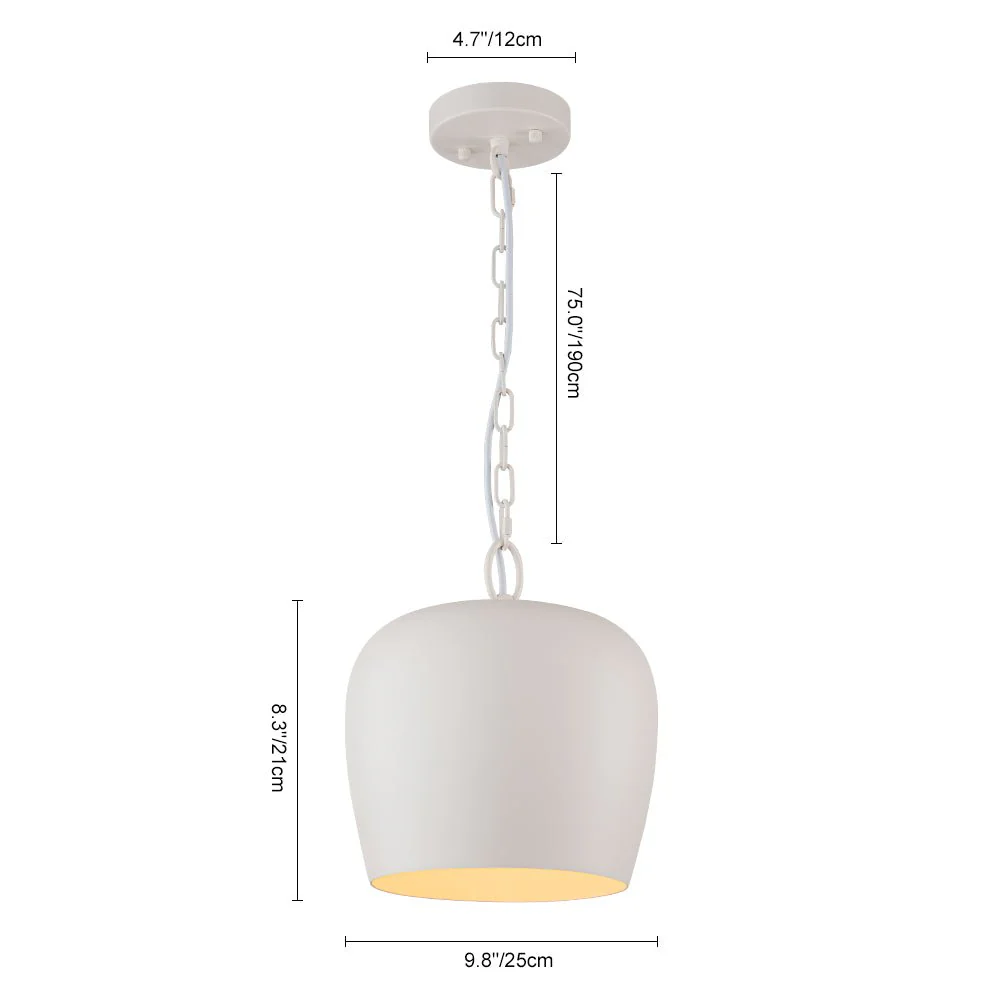 Scandinavian 1-Light Geometric White Kitchen Pendant Light - Image 14