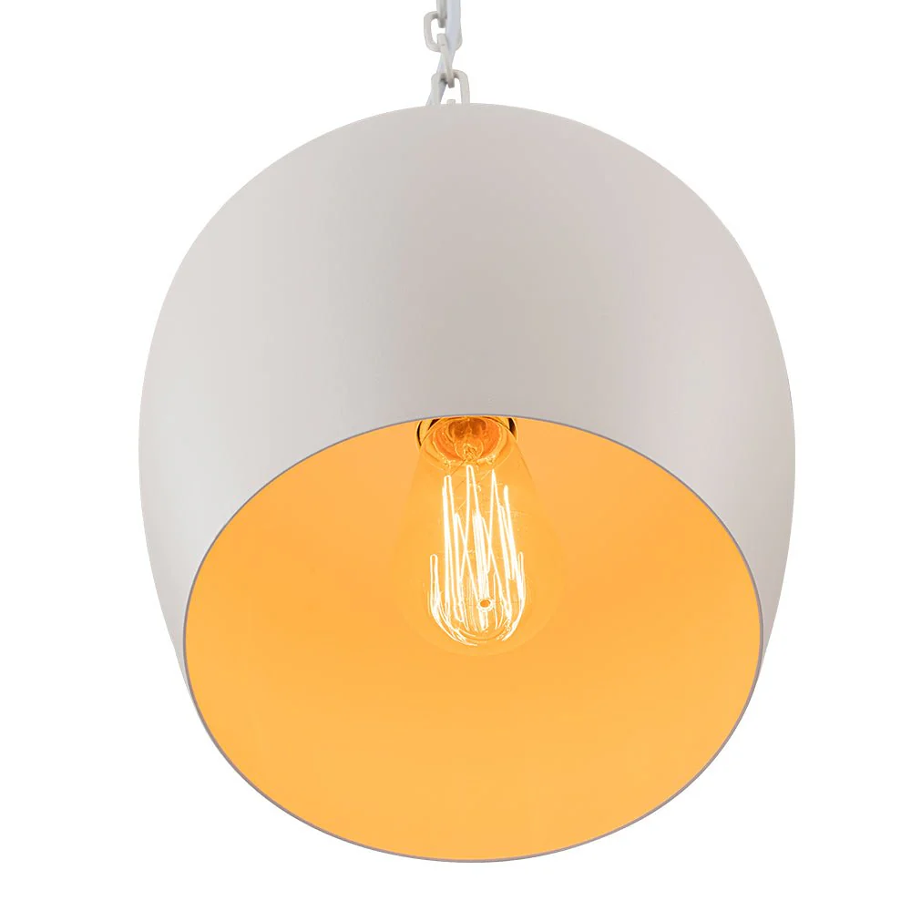 Scandinavian 1-Light Geometric White Kitchen Pendant Light - Image 22