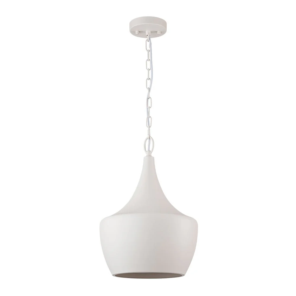 Scandinavian 1-Light Geometric White Kitchen Pendant Light - Image 29