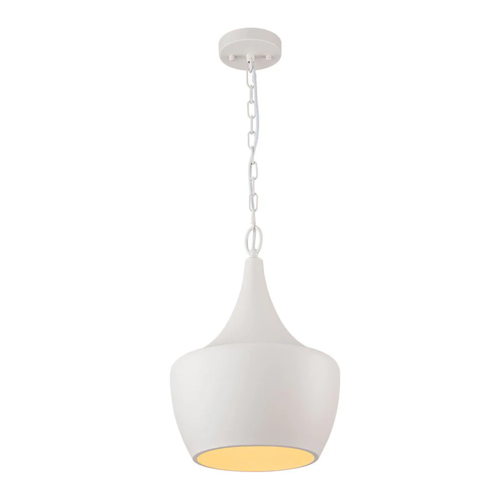 Scandinavian 1-Light Geometric White Kitchen Pendant Light - Image 30