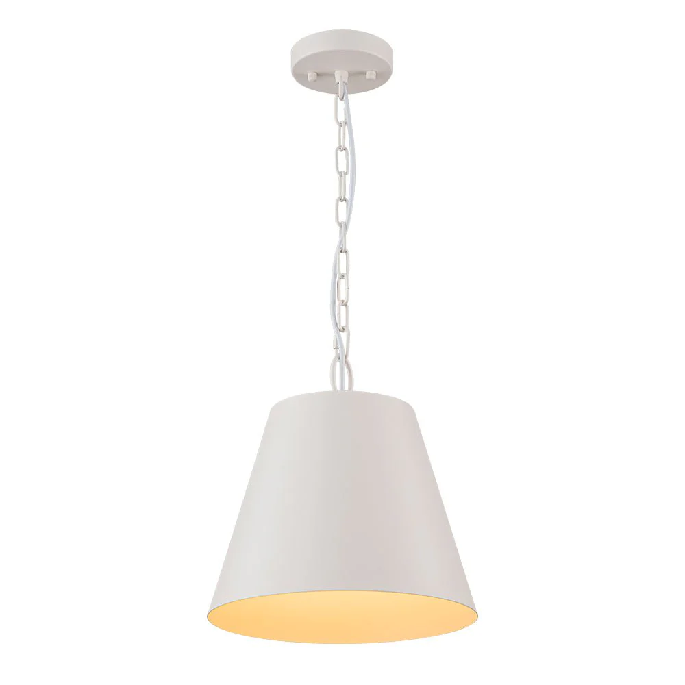 Scandinavian 1-Light Geometric White Kitchen Pendant Light - Image 6