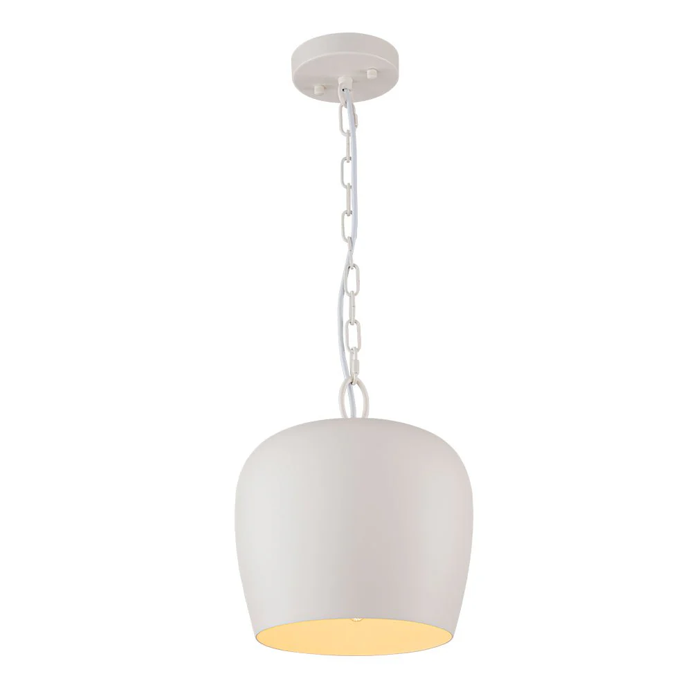 Scandinavian 1-Light Geometric White Kitchen Pendant Light - Image 9
