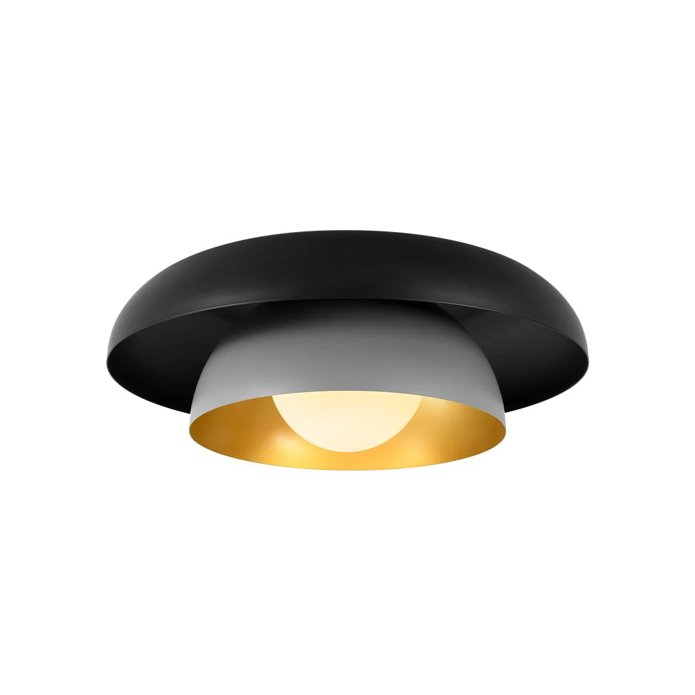 Scandinavian 2-Layer Metal Dome Semi Flush Mount Light - Image 4