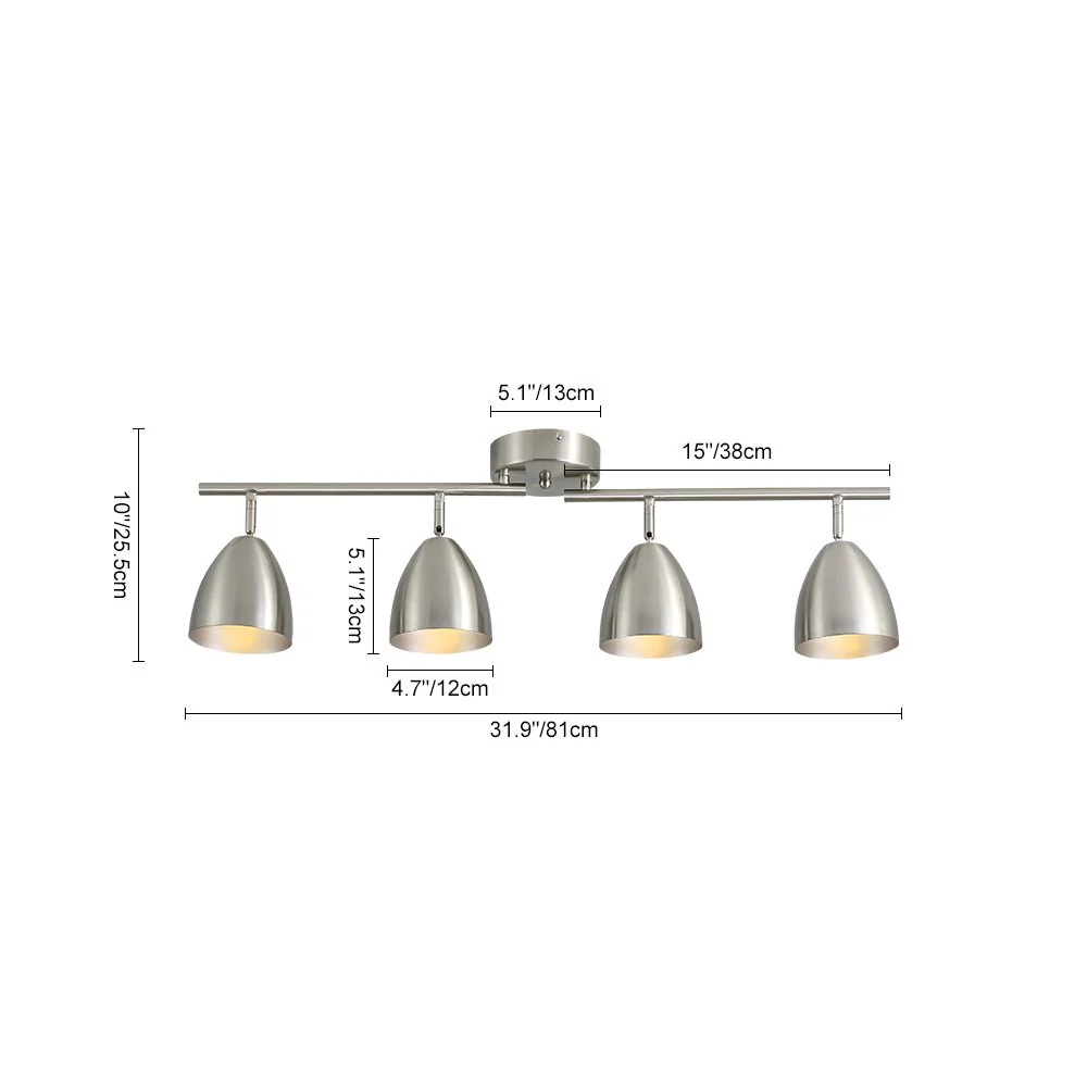 Scandinavian 4-Light Adjustable Spotlight Island Linear Track Light - Image 15