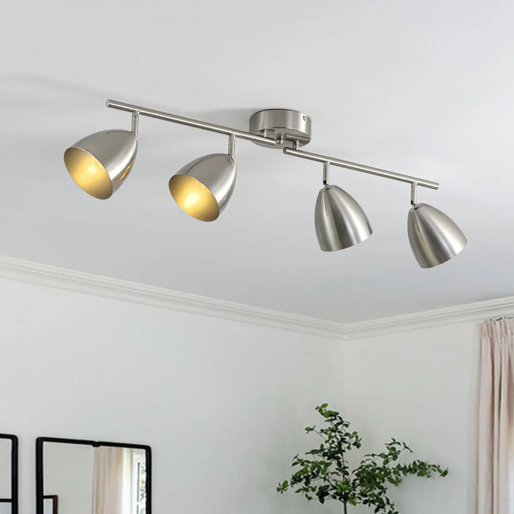 Scandinavian 4-Light Adjustable Spotlight Island Linear Track Light - Image 2