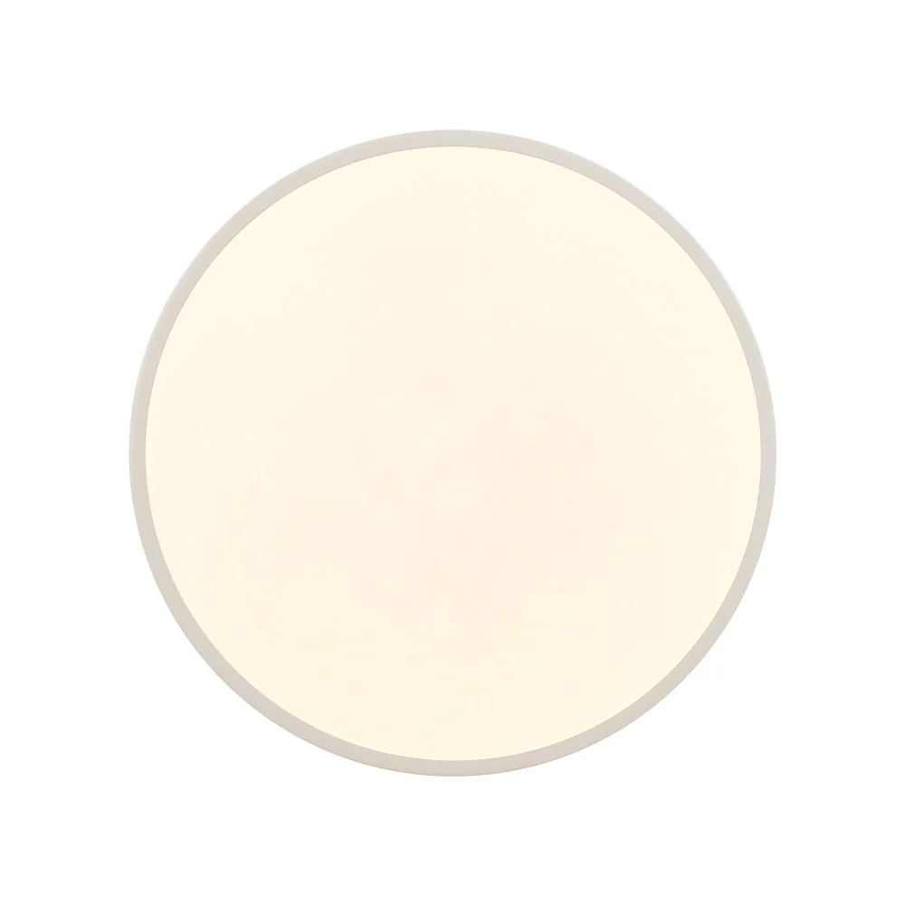 Scandinavian Brass White Round Dimmable LED Semi Flush Light - Image 9