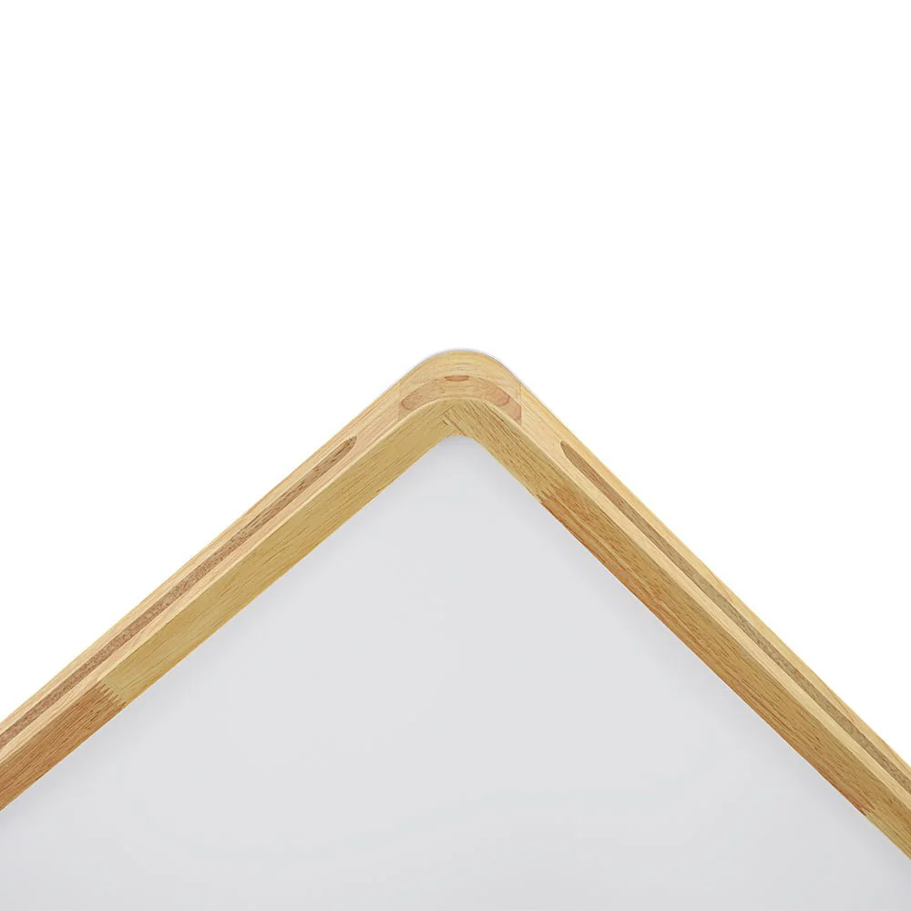 Scandinavian Wooden Dimmable LED Square Flush Mount - Image 11