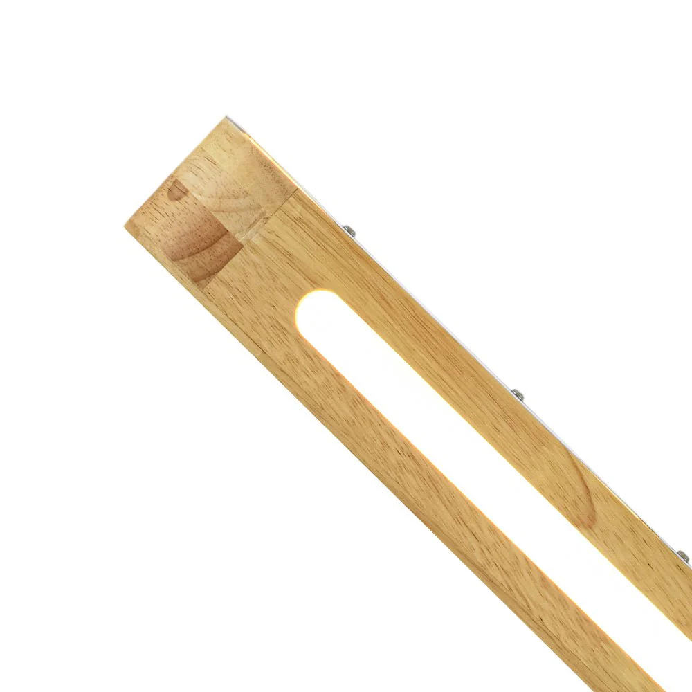 Scandinavian Wooden Dimmable LED Square Flush Mount - Image 9