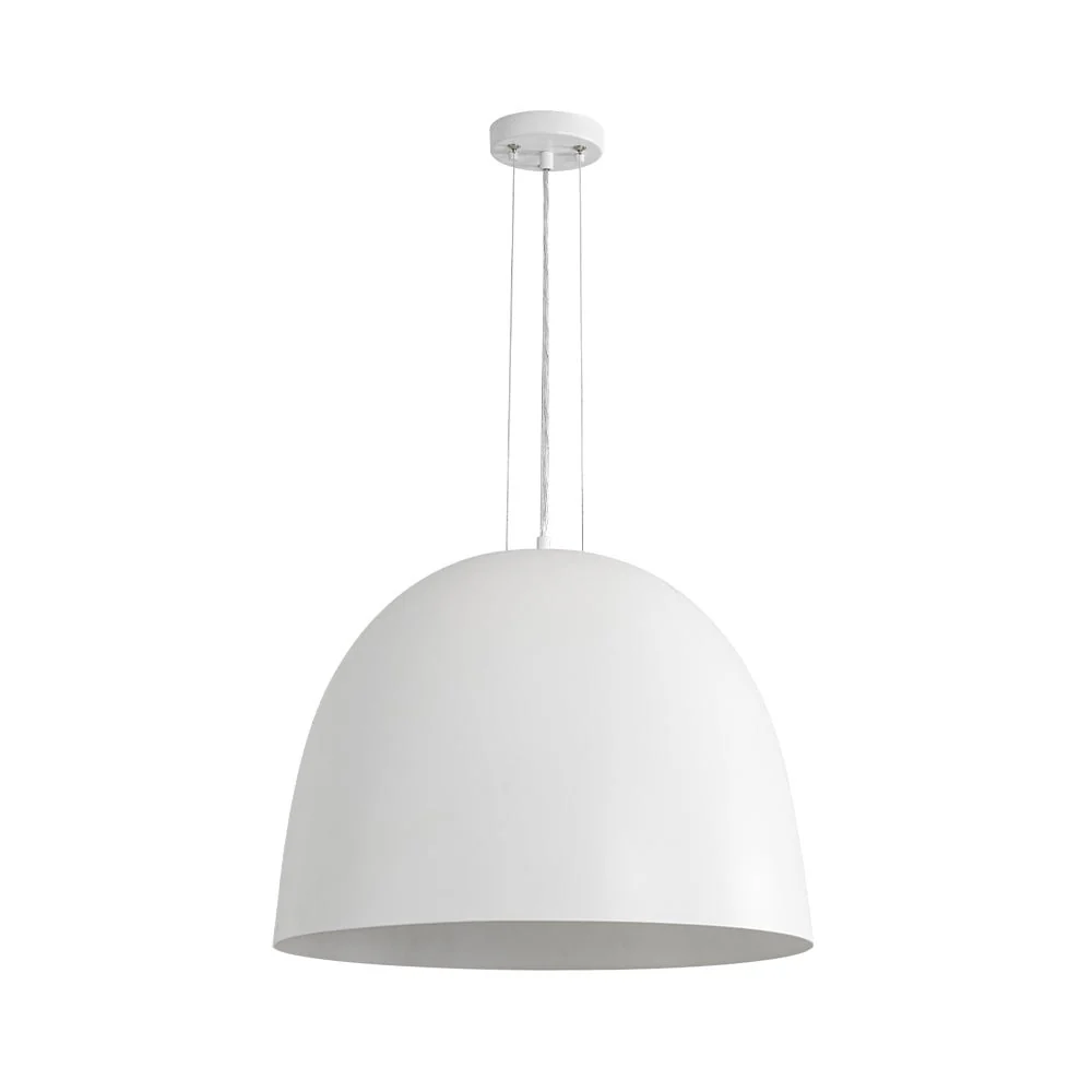 Scandinavian Oversized Iron White Bell Dome Pendant Light - Image 4