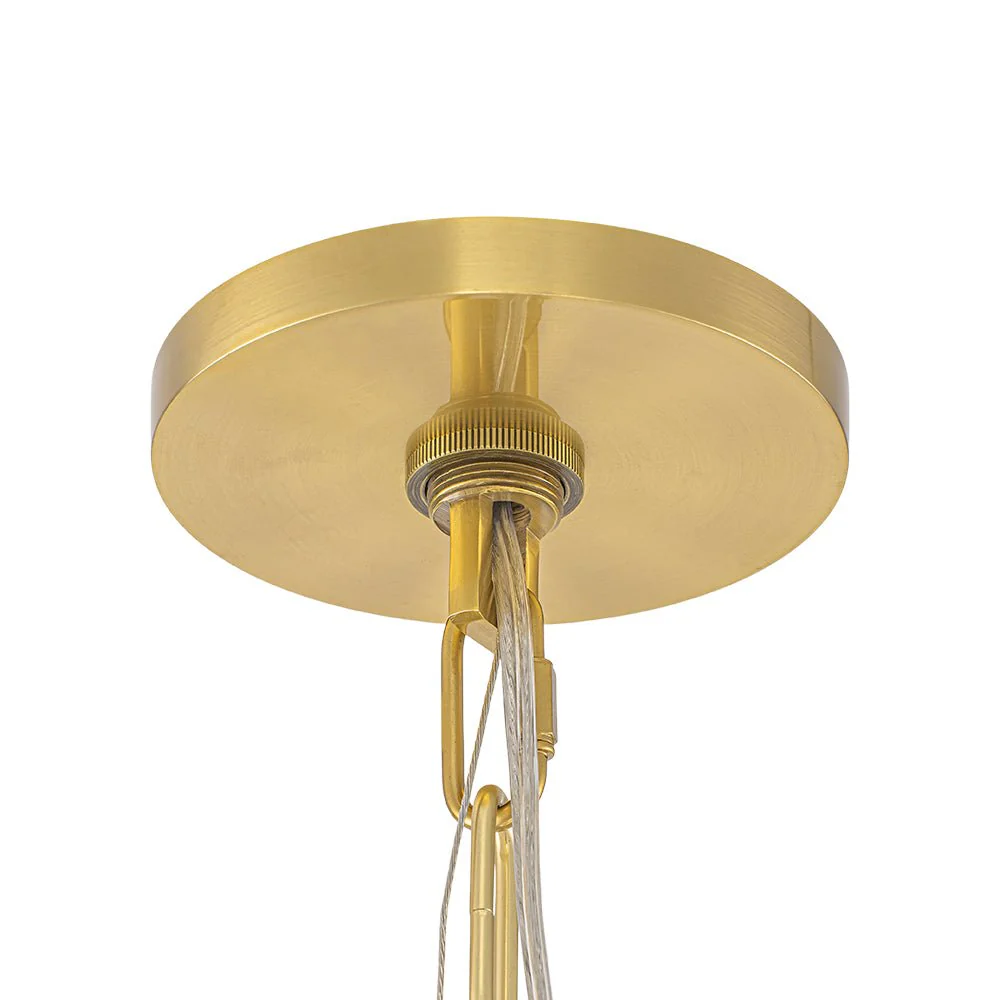 Sculptural Bloom 1-Light Brass Capiz Shell Glass Pendant - Image 12