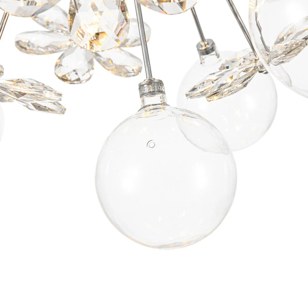 Sculptural Bloom Dandelion Crystal Floral Bubble Chandelier - Image 11