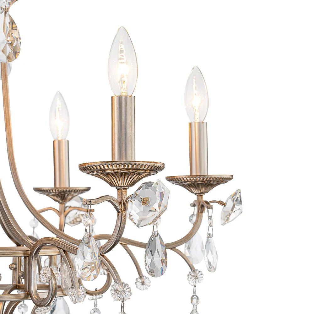 Shabby Chic 6-Light Crystal Empire Candle Chandelier - Image 12