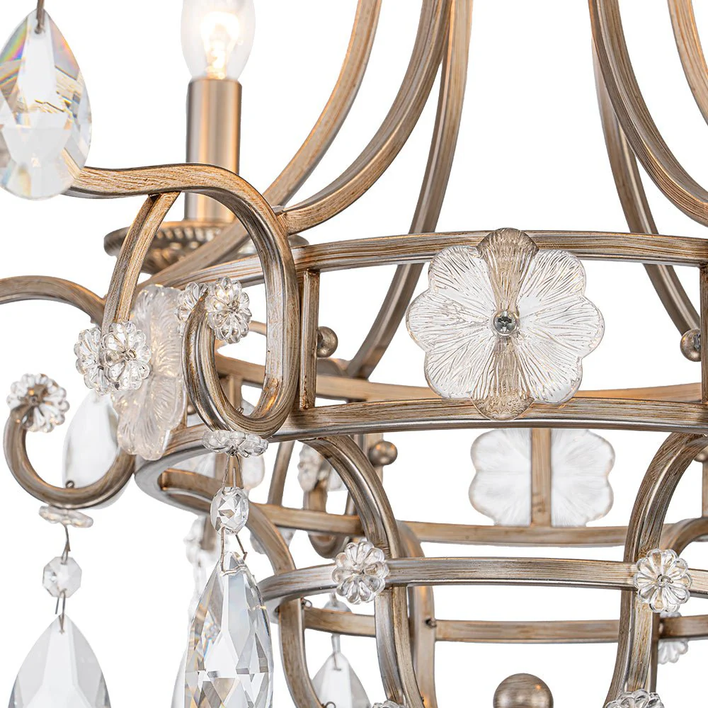Shabby Chic 6-Light Crystal Empire Candle Chandelier - Image 13